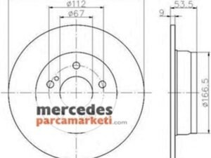 Parça: E 270 Cdi W210 Mercedes W210- W208- W203- W170- W209 Arka Fren Diski Takım