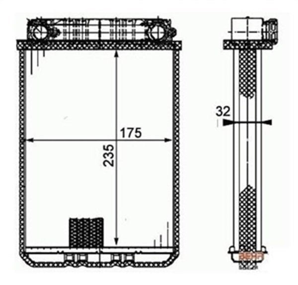 Parça: C 200 Komp 2000-2002 W203 Mercedes Clk Serisi - W203 C - W209 - W230 Sl Kalorifer Radyatörü