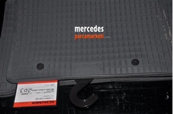 Parça: C 200 Komp 2000-2002 W203 Mercedes C Serisi W203 C Serisi Gri Yarım Havuzlu Kauçuk Paspas