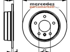 Parça: Vaneo 1.6 W414  Mercedes Vaneo W414 A Serisi W168 1997-2004 Arka Fren Diski Takım