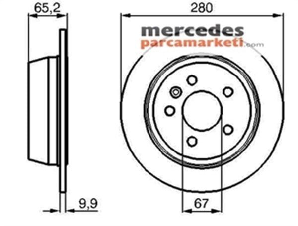 Parça: Vito 108 Cdi Mercedes Vito W638 1996-2003 Arka Fren Diski Takım
