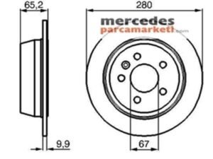 Parça: Vito 112 Cdi Mercedes Vito W638 1996-2003 Arka Fren Diski Takım