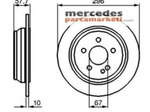 Parça: Viano 3.2 Mercedes Vito Viano W639 2004-2014 Arka Fren Diski Takım