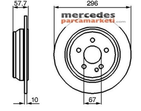 Parça: Vito 119 W639 Mercedes Vito Viano W639 2004-2014 Arka Fren Diski Takım