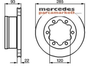 Parça: 1995-2006 Sprinter 414 Mercedes Sprinter W904 Çift Teker 1995-2006 Arka Fren Diski Takım