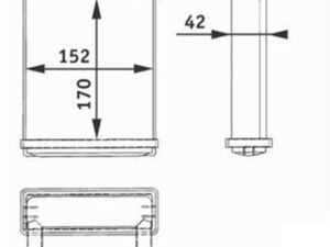 Parça: 1995-2006 Sprinter 213 Cdi  Mercedes Sprinter 1995-2006 Kalorifer Radyatörü Tip-1