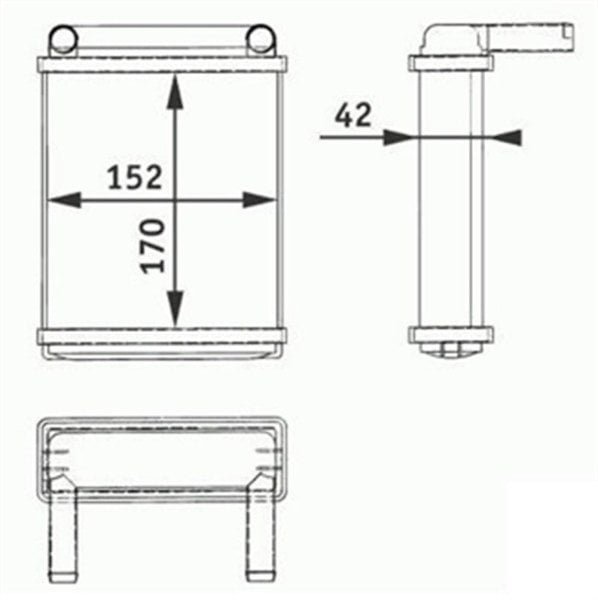 Parça: 1995-2006 Sprinter 416 Cdi Mercedes Sprinter 1995-2006 Kalorifer Radyatörü Tip-1