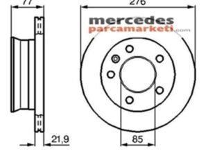 Parça: 1995-2006 Sprinter 416 Cdi Mercedes Sprinter 1995-2006 Ön Fren Diski Takım
