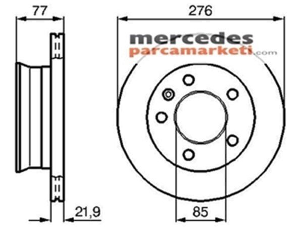 Parça: 1995-2006 Sprinter 416 Cdi Mercedes Sprinter 1995-2006 Ön Fren Diski Takım
