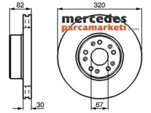 Parça: S 420 W140  Mercedes Cl Serisi W140 S320 Ön Fren Diski Takım