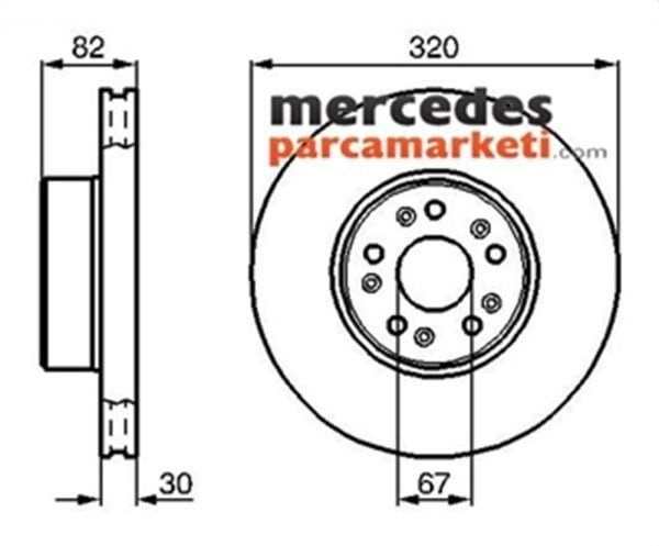 Parça: S 500 W140 Mercedes Cl Serisi W140 S320 Ön Fren Diski Takım