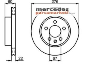 Parça: Vito V 230 Mercedes Vito W638 Vito 1996-2003 Ön Fren Diski Takım