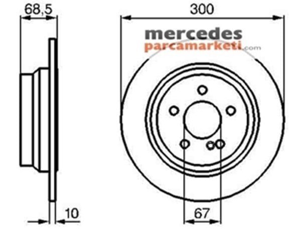 Parça: E 420 Cdi W211 Mercedes E Serisi W212- W211 Arka Fren Diski Takım