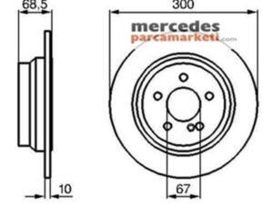 Parça: E 350 W211 Mercedes E Serisi W212- W211 Arka Fren Diski Takım