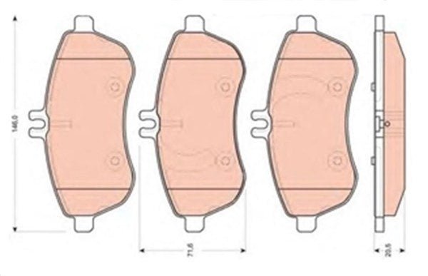 Parça: E 350 Bluetec W212 Mercedes E Serisi W204 C - W207 E - W212 E Ön Fren Balatası