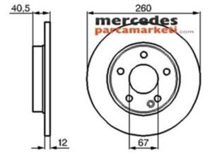 Parça: A 210 W168  Mercedes A Serisi A140 Cdi-A160 Cdi Ön Fren Diski Takım
