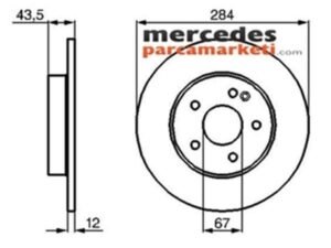 Parça: C 250 D W202 Mercedes C Serisi W202 C Serisi 1993-2000 Ön Fren Diski Takım