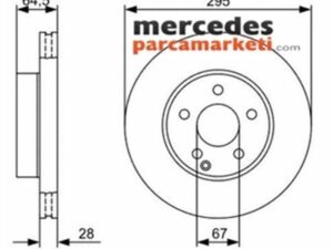 Parça: C200 Kompresör W204 Mercedes E Serisi W204 C Serisi- W207 Serisi Ön Fren Diski Takım
