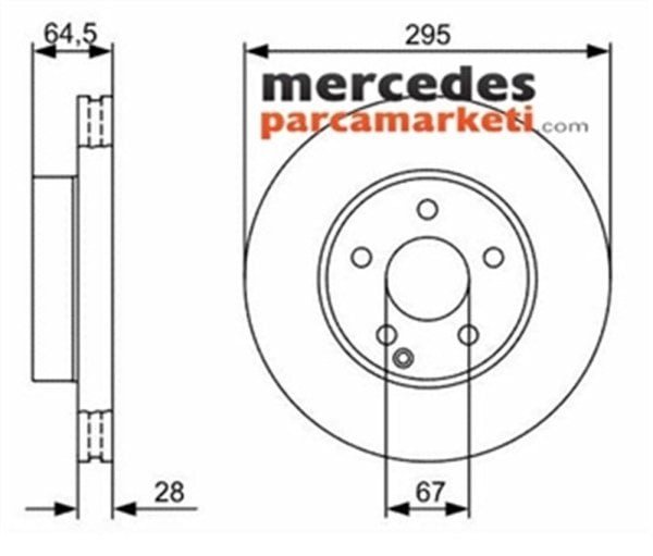 Parça: E 500 W207 Mercedes E Serisi W204 C Serisi- W207 Serisi Ön Fren Diski Takım