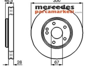 Parça: C 230 W203 Mercedes Clk Serisi W203 - W209  - W171 Yeni Tip Ön Fren Diski